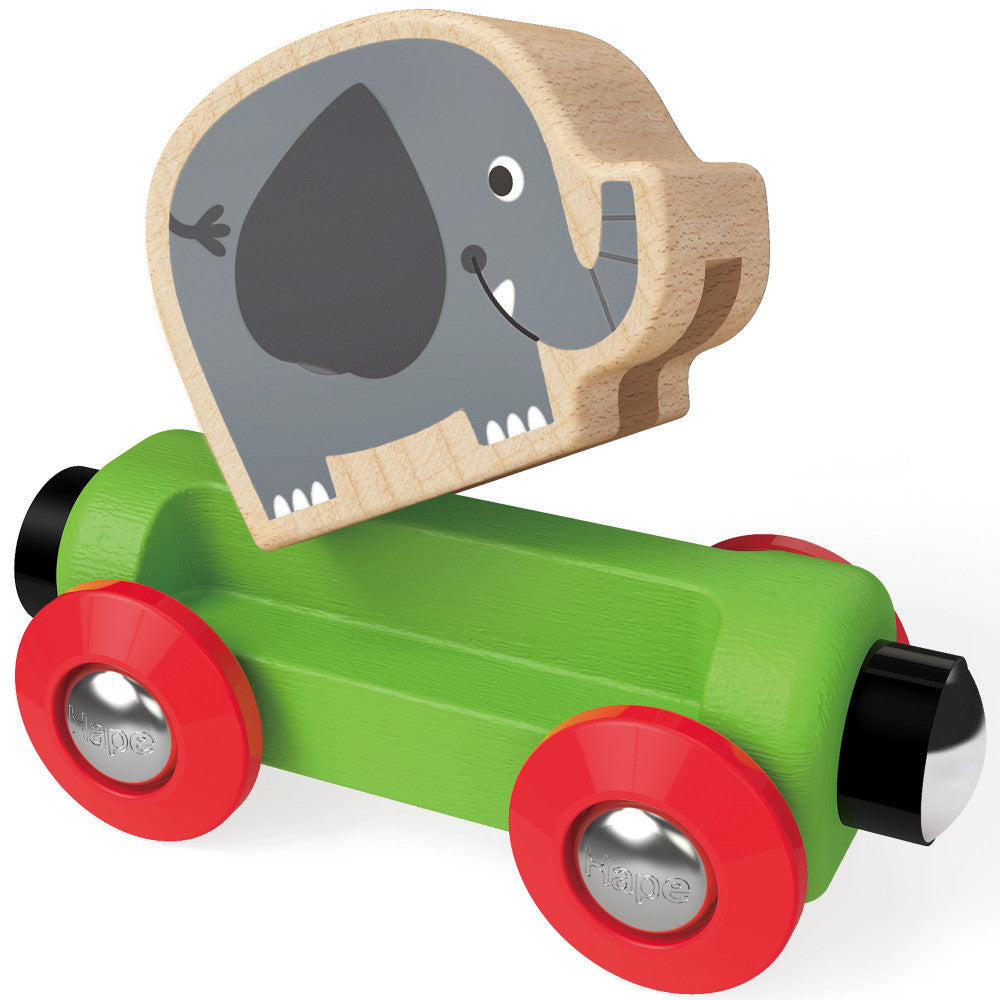 Hape: Jungle Journey Train - 3 Magnetic Linking Toy Trains