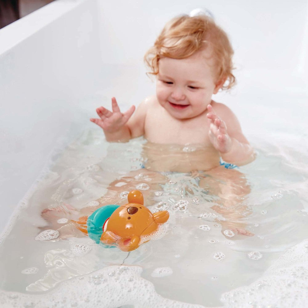 Hape: Swimmer Teddy Wind-Up Toy - Water, Bath Time, Kids Ages 1+