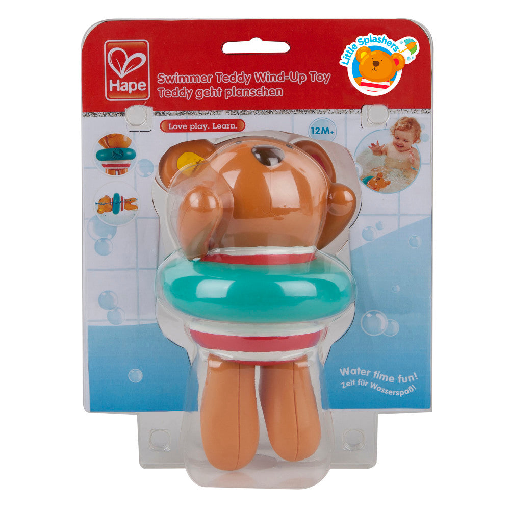 Hape: Swimmer Teddy Wind-Up Toy - Water, Bath Time, Kids Ages 1+