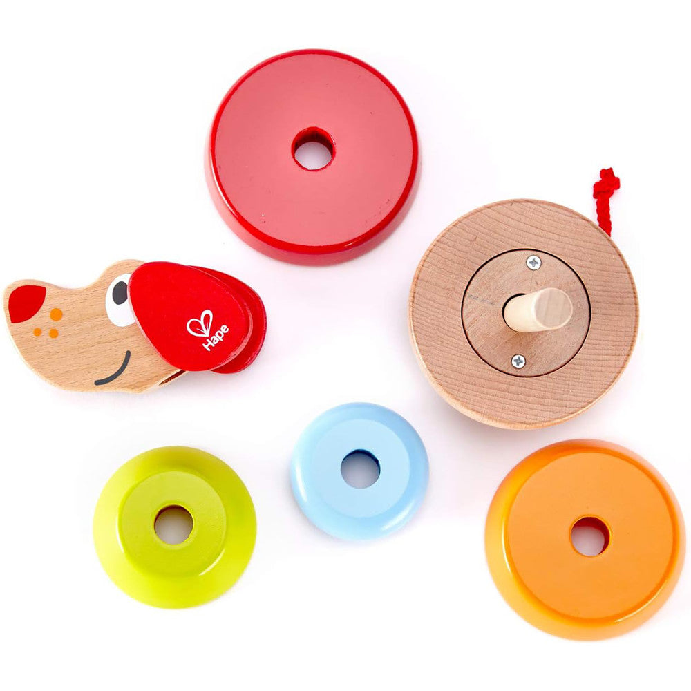 Hape: Pepe Sound Stacker - 6pc Wooden Puppy Toy