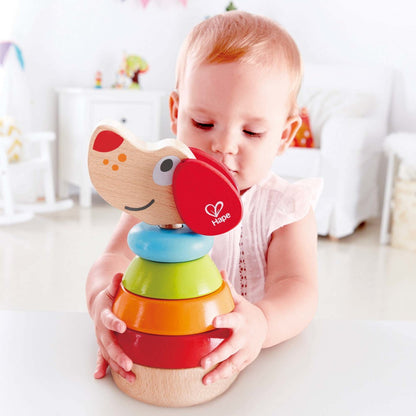 Hape: Pepe Sound Stacker - 6pc Wooden Puppy Toy