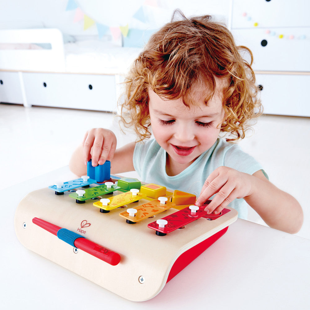 Hape: Shape Sorter Xylophone - Wooden Multifunctional Instrument Toy