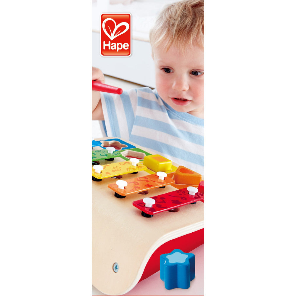 Hape: Shape Sorter Xylophone - Wooden Multifunctional Instrument Toy