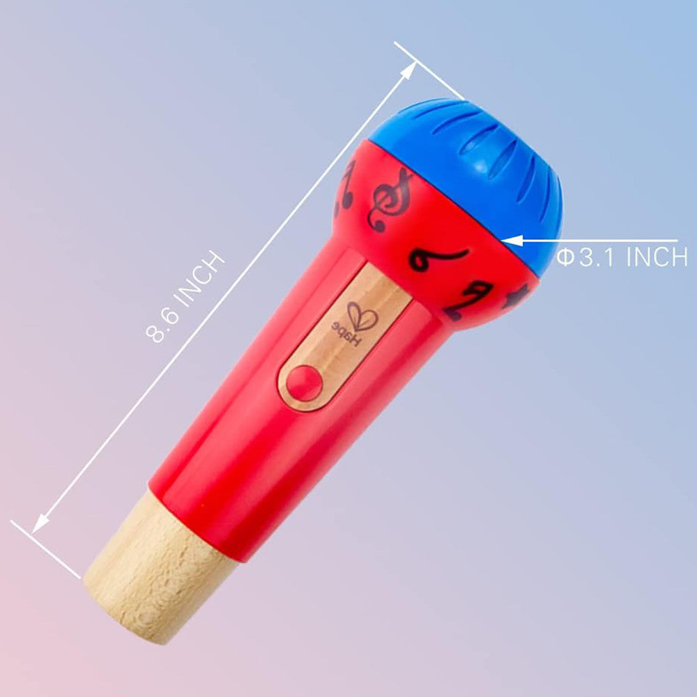 Hape: Mighty Echo Microphone - Red & Blue - Voice Amplifying & Singing Toy