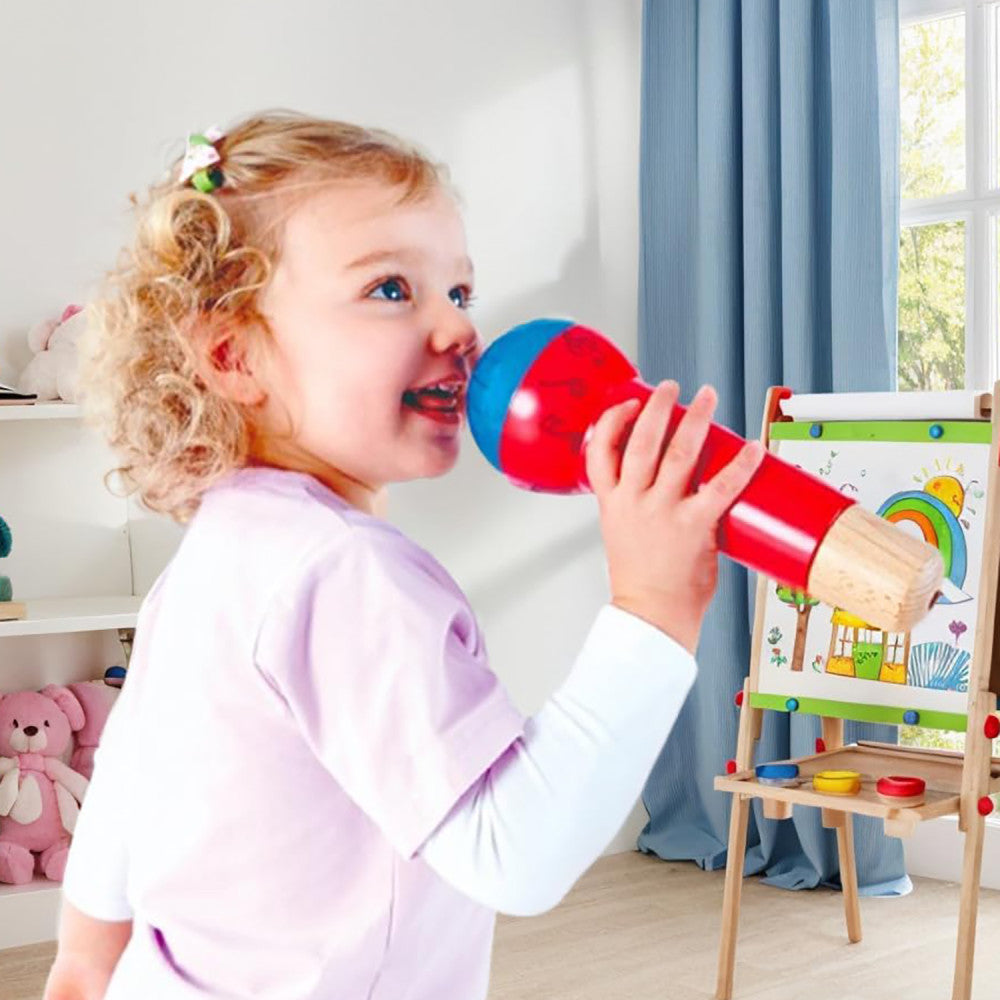 Hape: Mighty Echo Microphone - Red & Blue - Voice Amplifying & Singing Toy