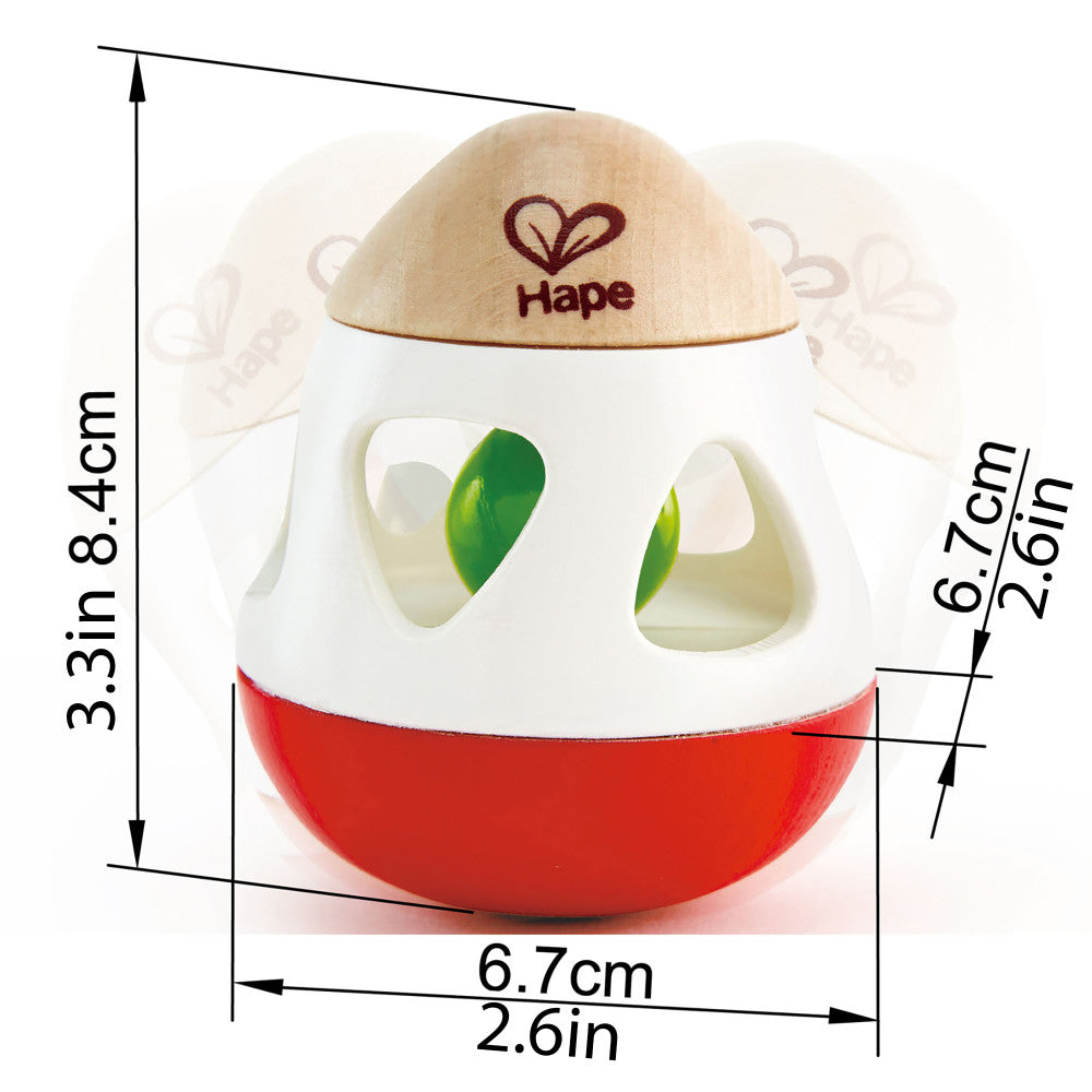 Hape: Bell Rattle - Red-White-Green, Age 0mo+