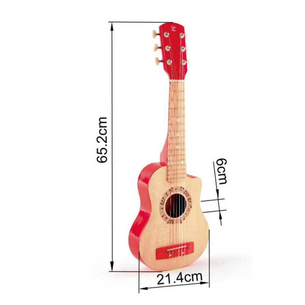 Hape Vibrant Red First Musical Guitar for Kids