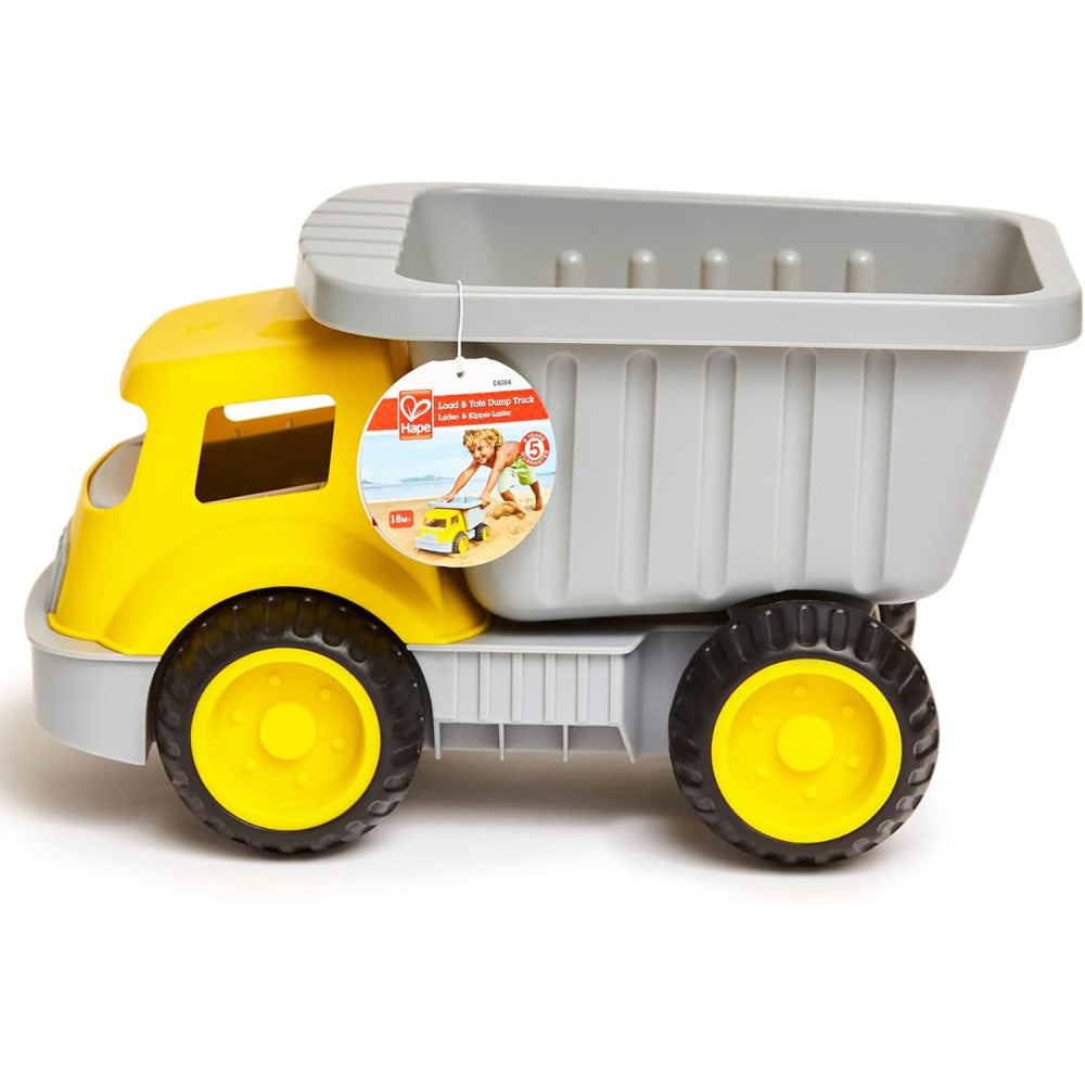 Hape: Load & Tote Dump TruckÂ - Sand & Beach Toy, Indoor/Outdoor