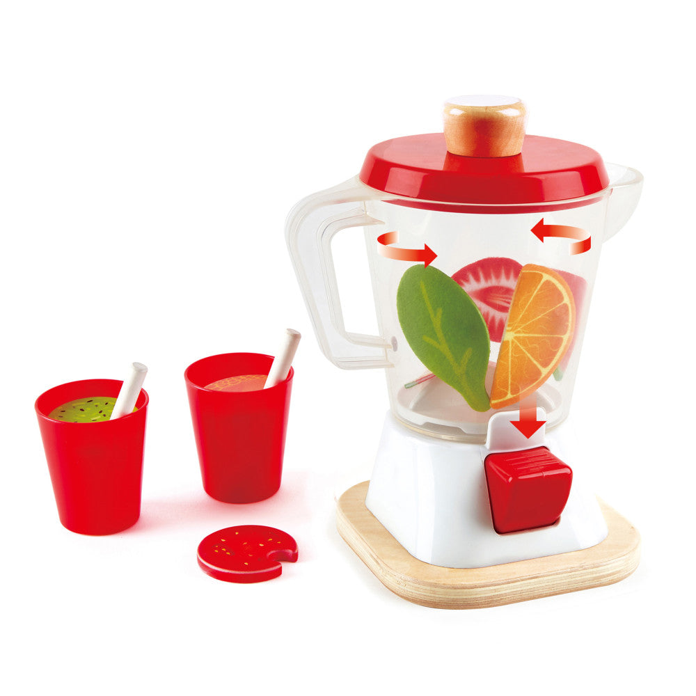 Hape Kid's Wooden Smoothie Blender Playset - 12 Piece