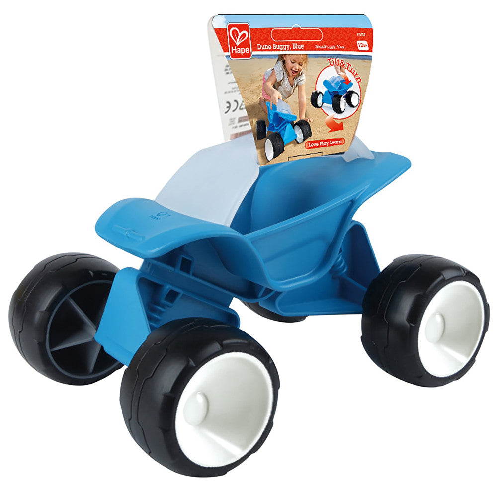 Hape: Dune Buggy - Blue - 4 Wheeled Toy Vehicle, Sand & Beach Toy