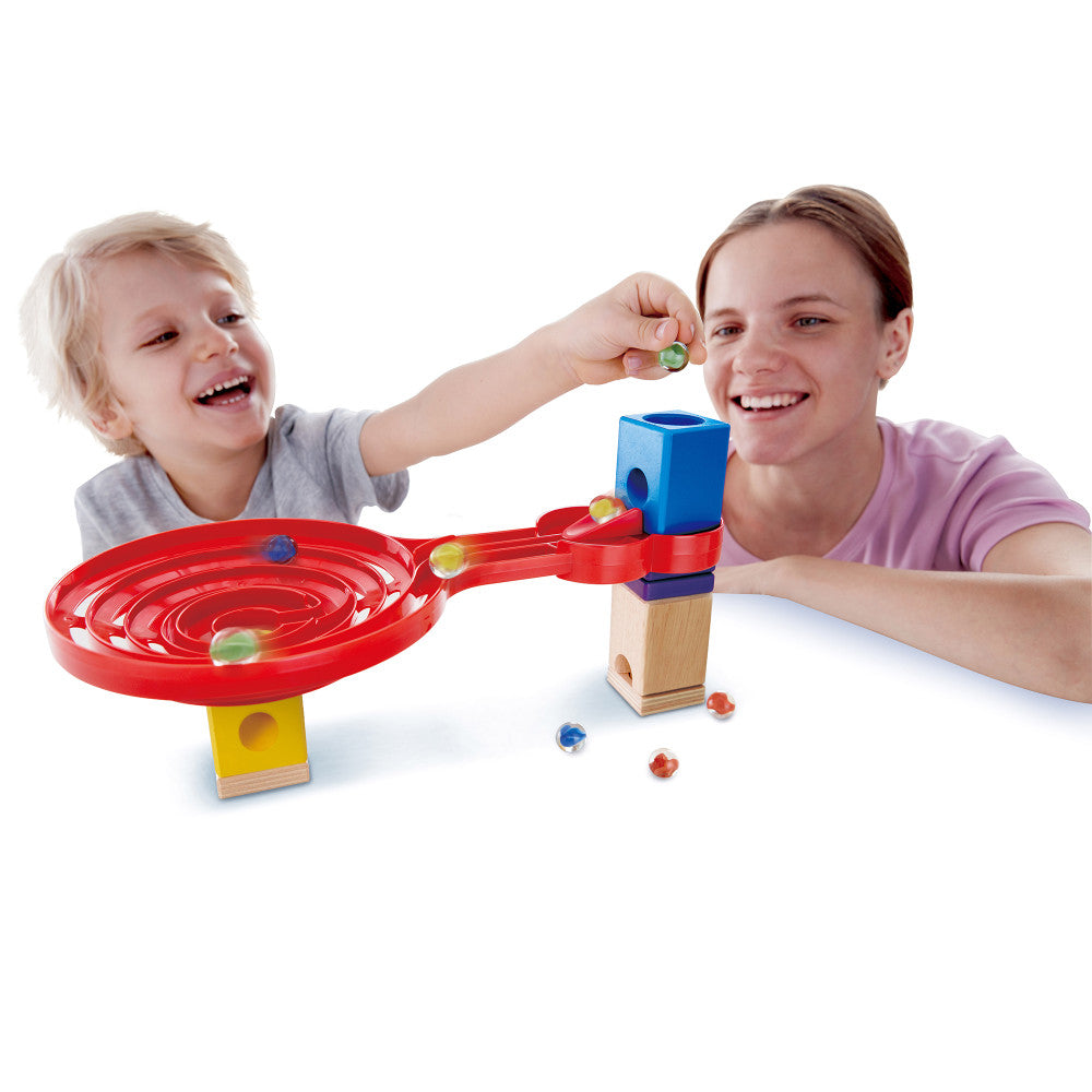 Hape: Quadrilla: Double-Sided Spiral Twist - 18pc Wooden Toy Accessory