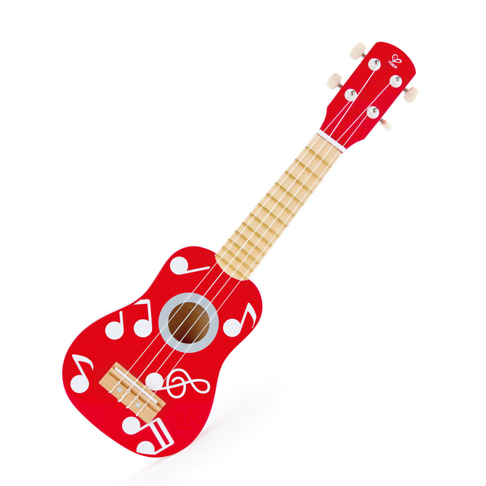 Hape Red Wooden Toy Ukulele 21-Inch Musical Instrument