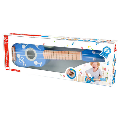 Hape Blue Dot Kid's Wooden Toy Ukulele, 21-Inch Musical Instrument