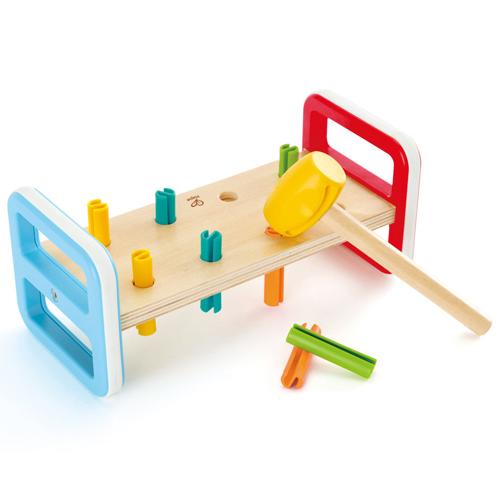 Hape: Rainbow Pounder - Wooden Hammering Bench Toy