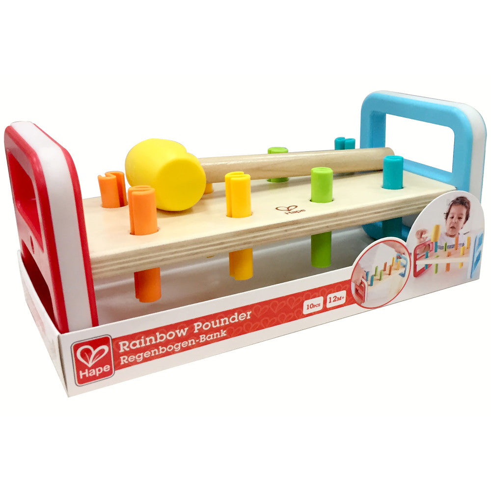 Hape: Rainbow Pounder - Wooden Hammering Bench Toy