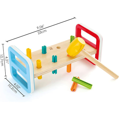 Hape: Rainbow Pounder - Wooden Hammering Bench Toy