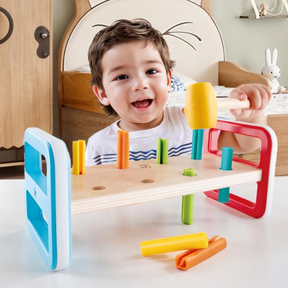 Hape: Rainbow Pounder - Wooden Hammering Bench Toy