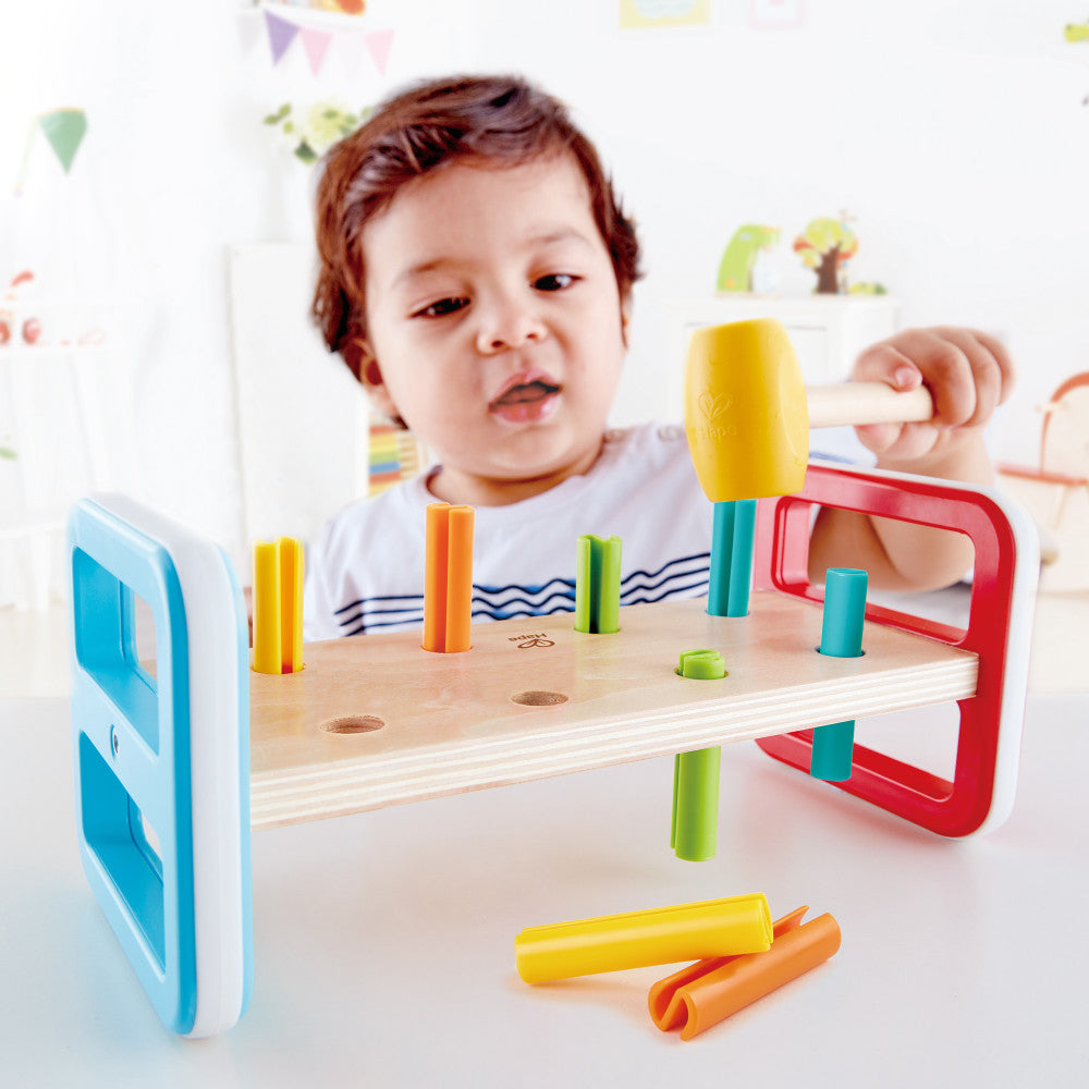 Hape: Rainbow Pounder - Wooden Hammering Bench Toy