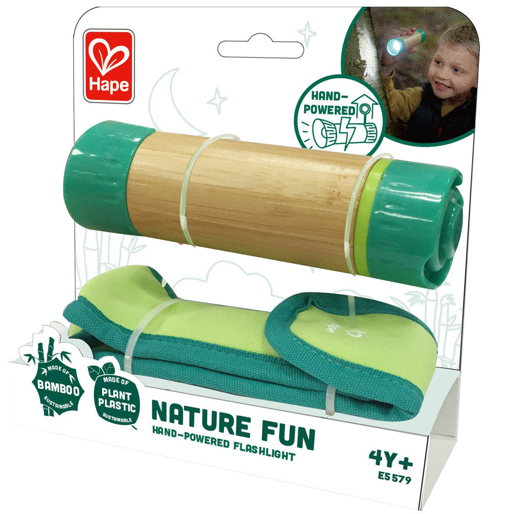 Hape: Nature Fun: Hand-Powered Flashlight, Kids Ages 4+