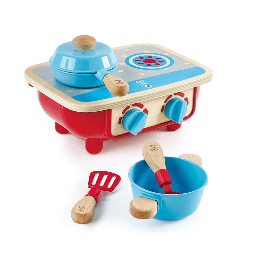 Hape Deluxe Wooden Toddler Kitchen Playset - 6 Piece Set