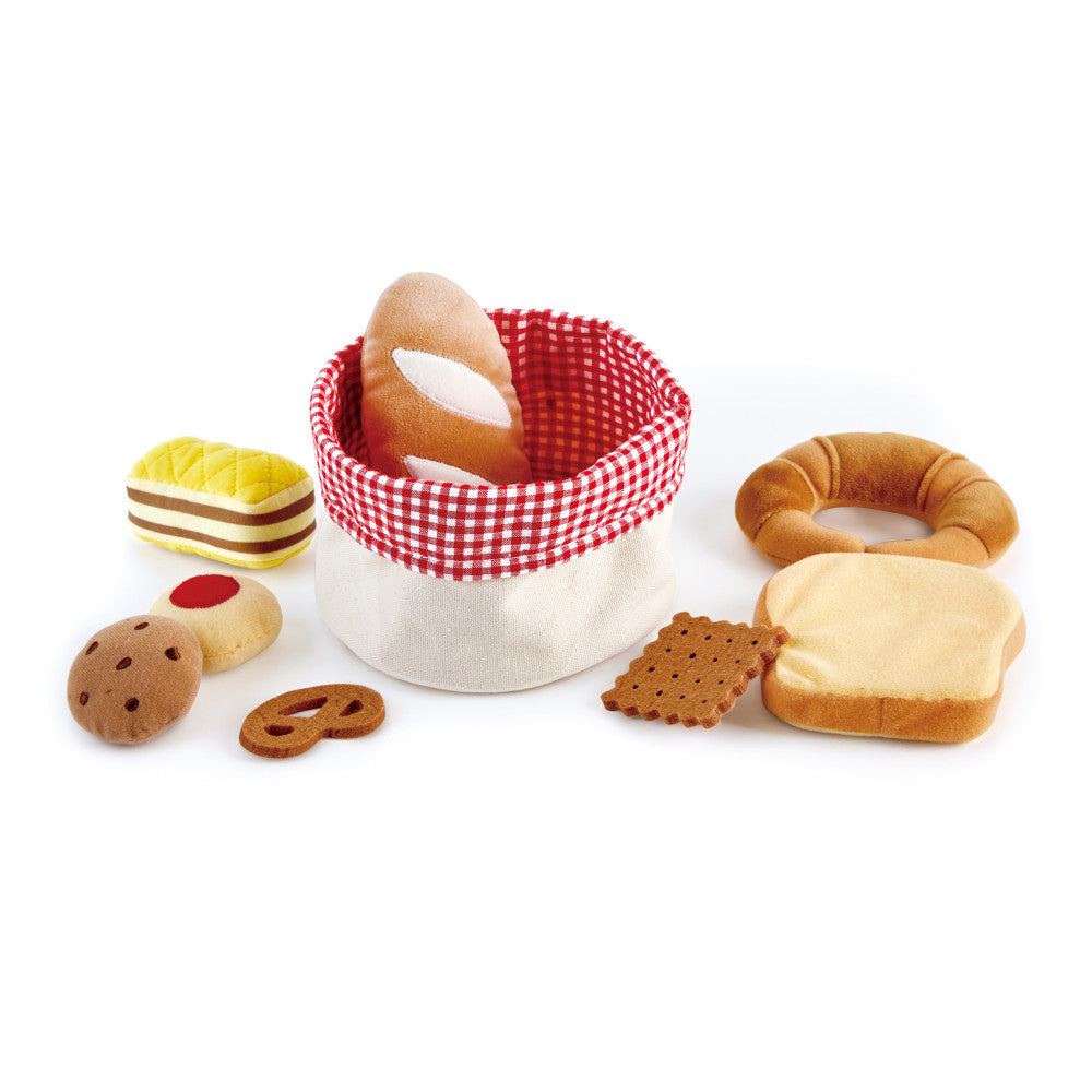 Hape Toddler Bread Basket Playset - Multicolor Felt Food Set