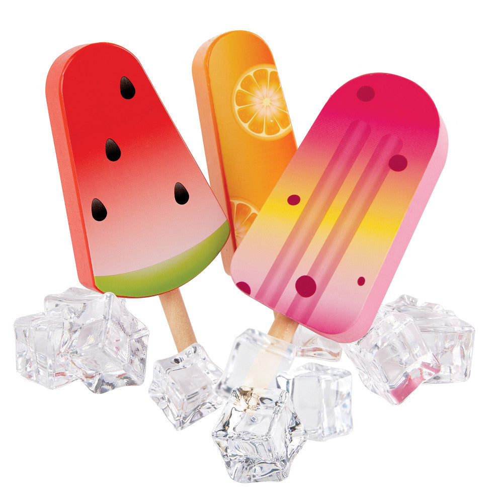 Hape: Perfect Popsicles - 3pc Wooden Toy, Kitchen Food Playset