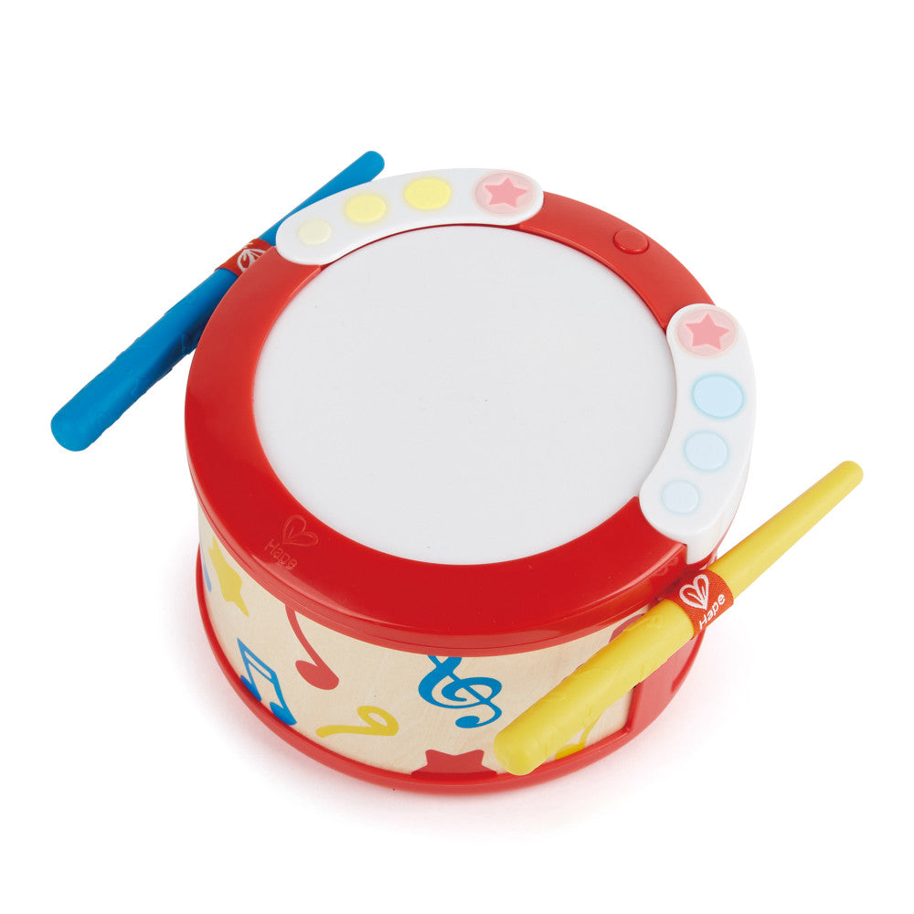 Hape Interactive Electronic Drum Set with Guided Play and Lights, Suitable for Ages 1+