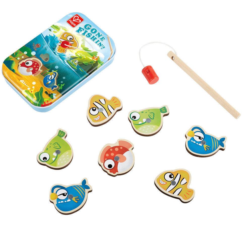 Hape: Gone Fishin'! - Kids Magnetic Fishing Game, Learn Basic Math Skills