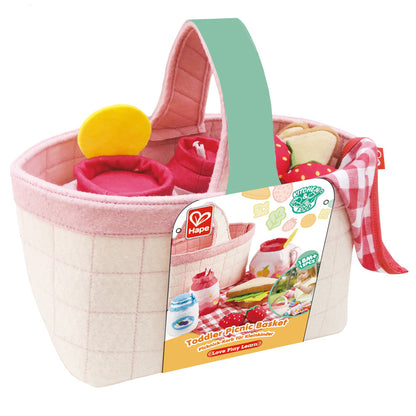 Hape: Toddler Picnic Basket - Fabric Lunch Basket & Blanket