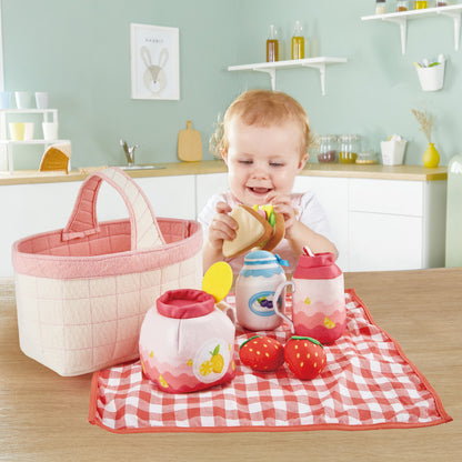 Hape: Toddler Picnic Basket - Fabric Lunch Basket & Blanket