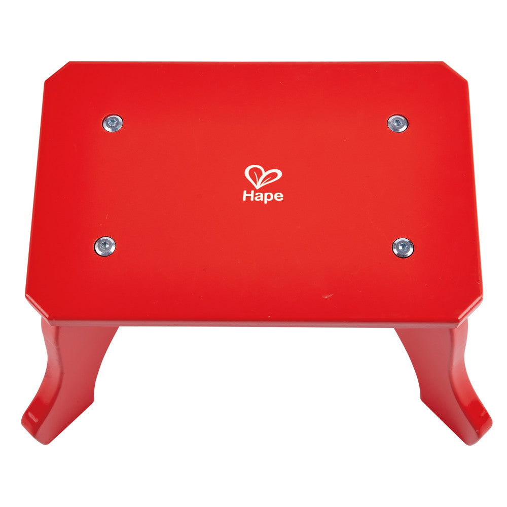 Hape: Learn With Lights Piano w/ Stool - Red - Wooden Electric Musical Toy