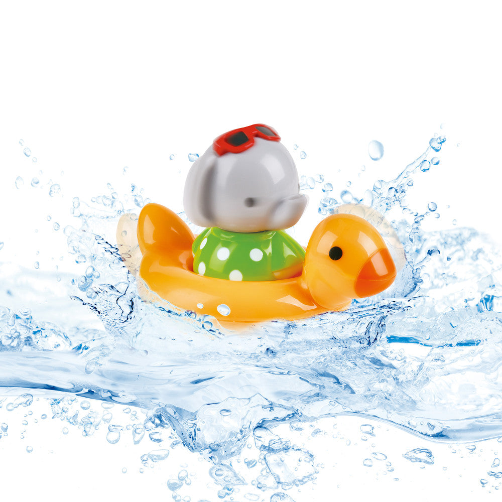 Hape: Spin Splash 'n' Swim Elephant - Bathtime Windup Spinning Toy