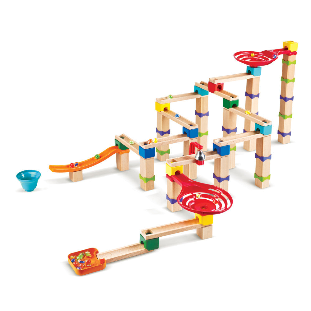 Hape Marble Run: Tricks n' Twists - 129 pcs - Interactive Wood Building Set