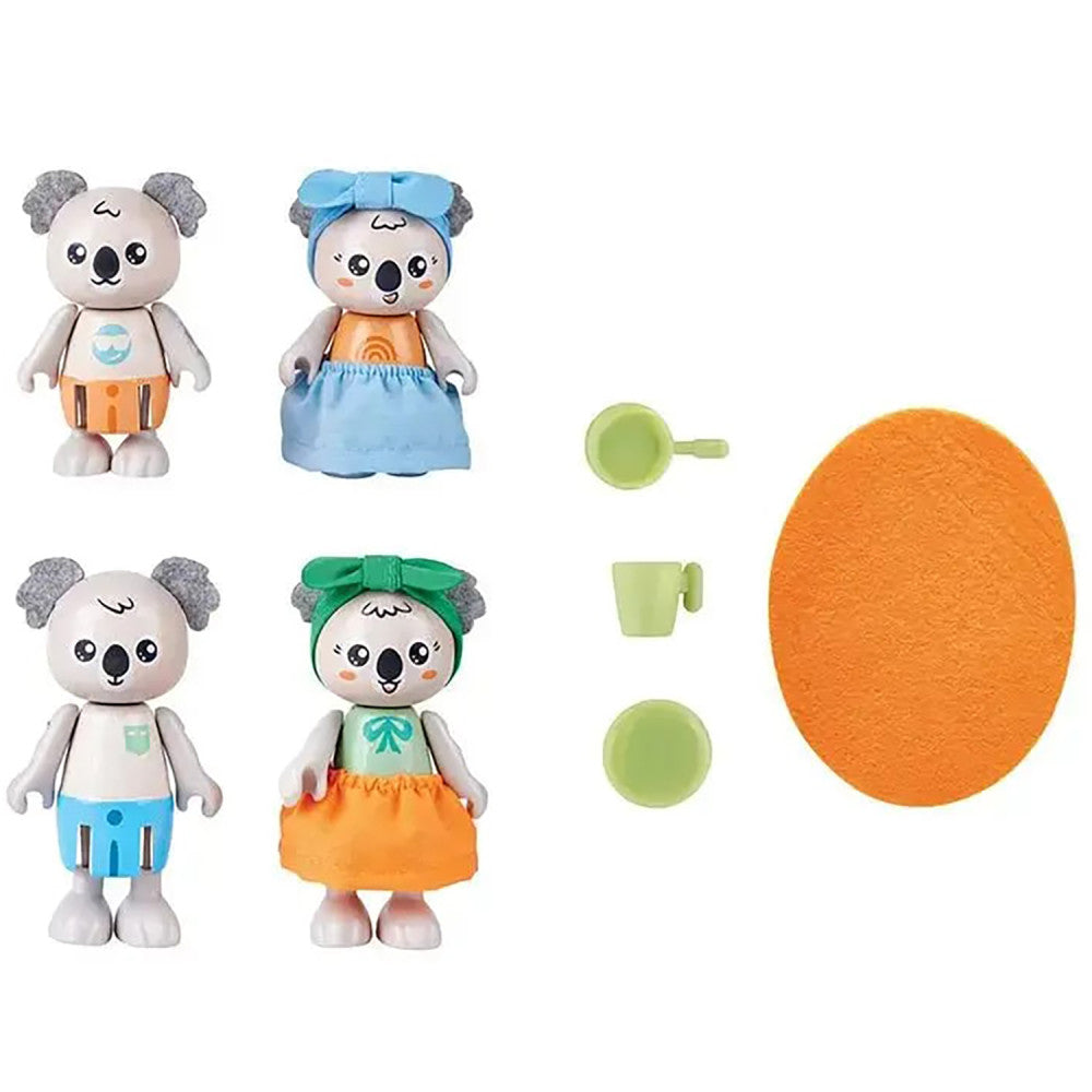 Hape: Koala Family - 4 Animal Articulated Figures, Wooden Toy Miniatures