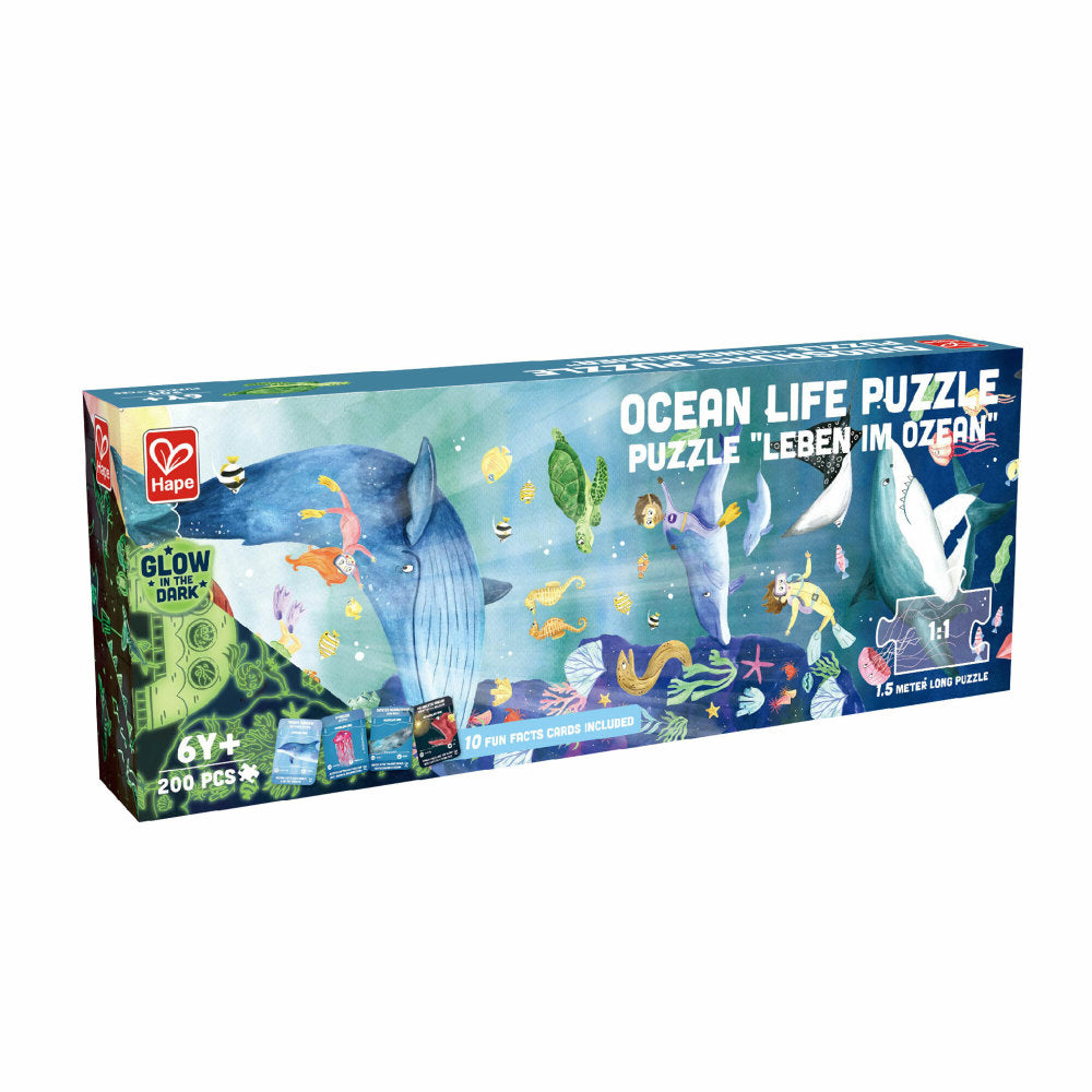 Hape Ocean Life Giant Glow-in-the-Dark Floor Puzzle - 200 pc