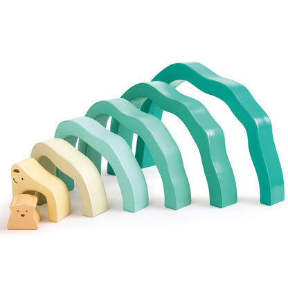 Hape: Arctic Polar Bear Stacking Blocks - Wooden Nesting Toy