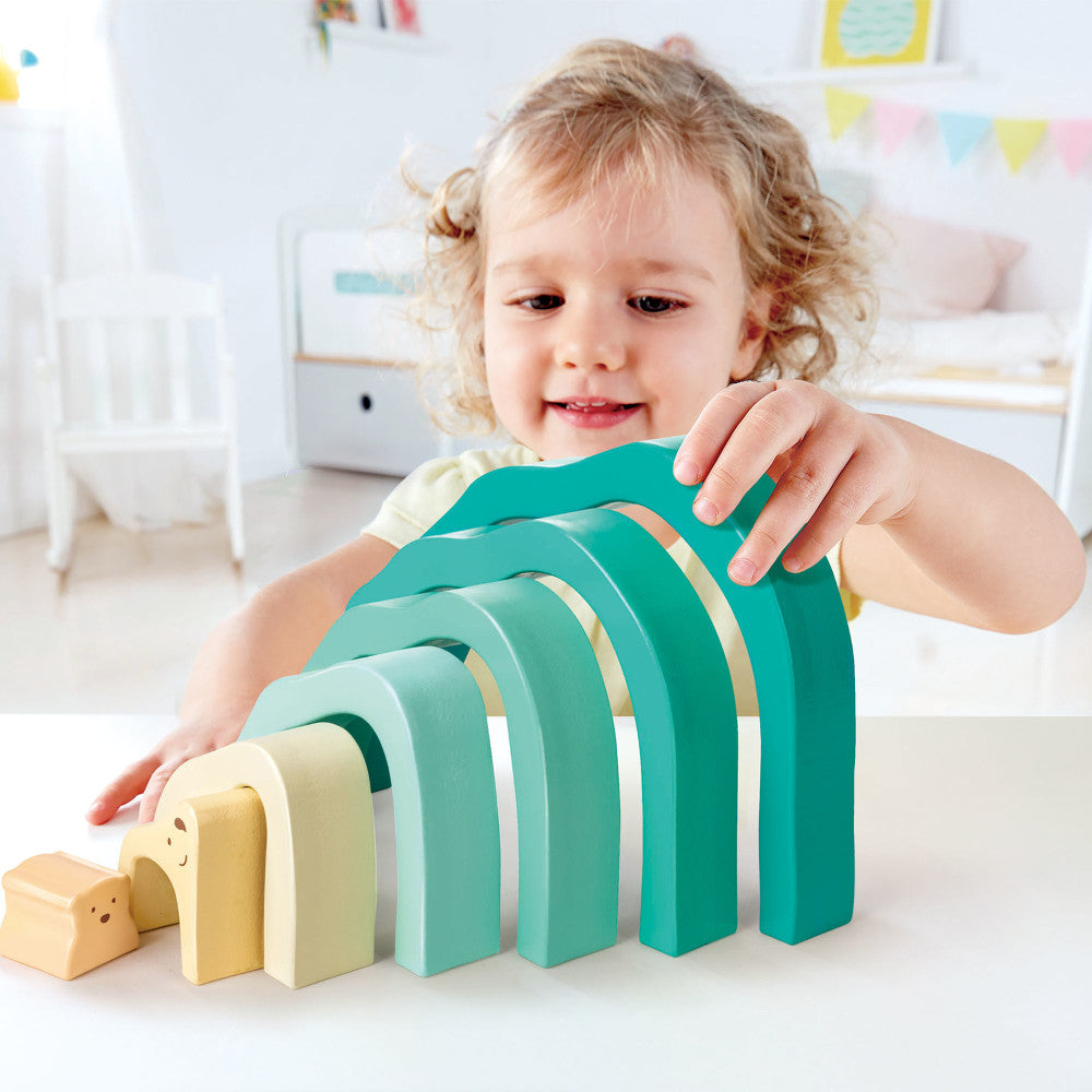 Hape: Arctic Polar Bear Stacking Blocks - Wooden Nesting Toy