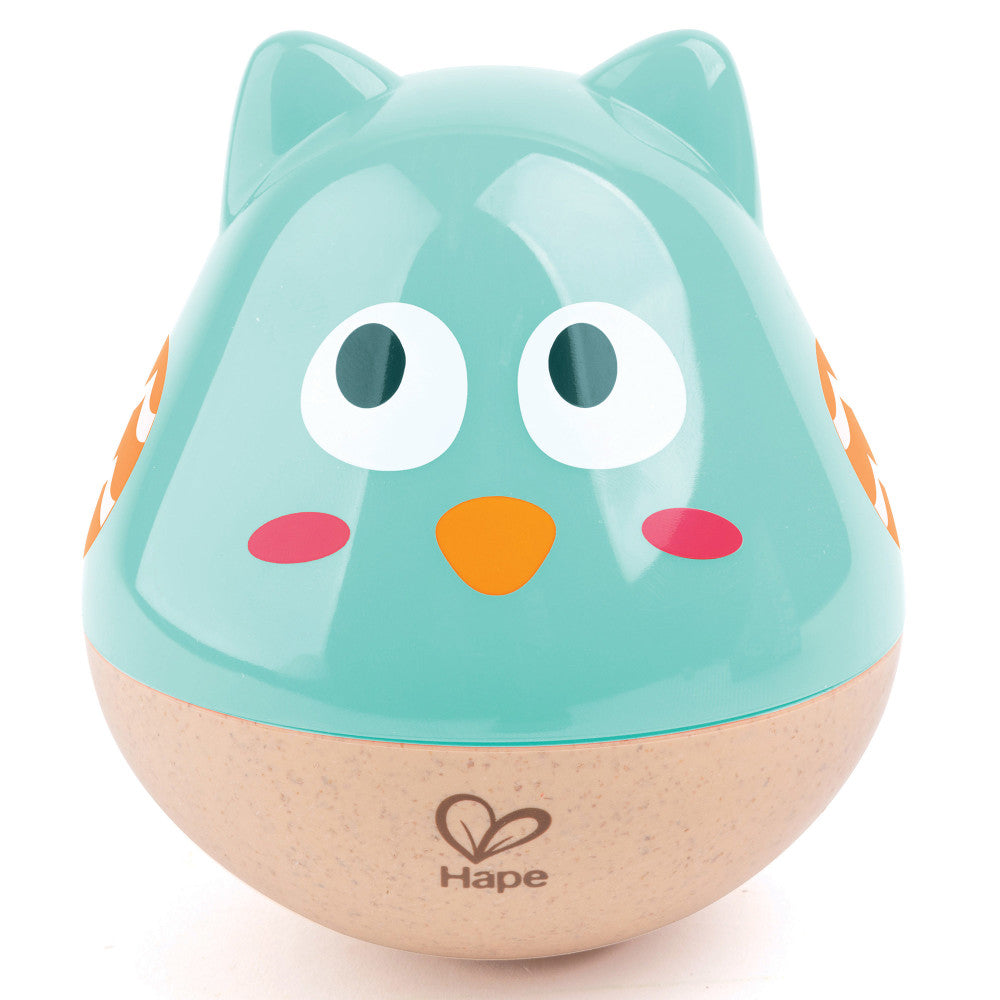 Hape: Owl Musical Wobbler - Blue - Wooden Music Animal Toy