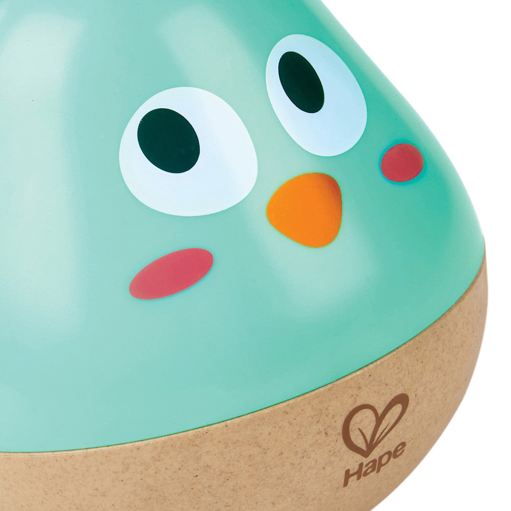 Hape: Owl Musical Wobbler - Blue - Wooden Music Animal Toy