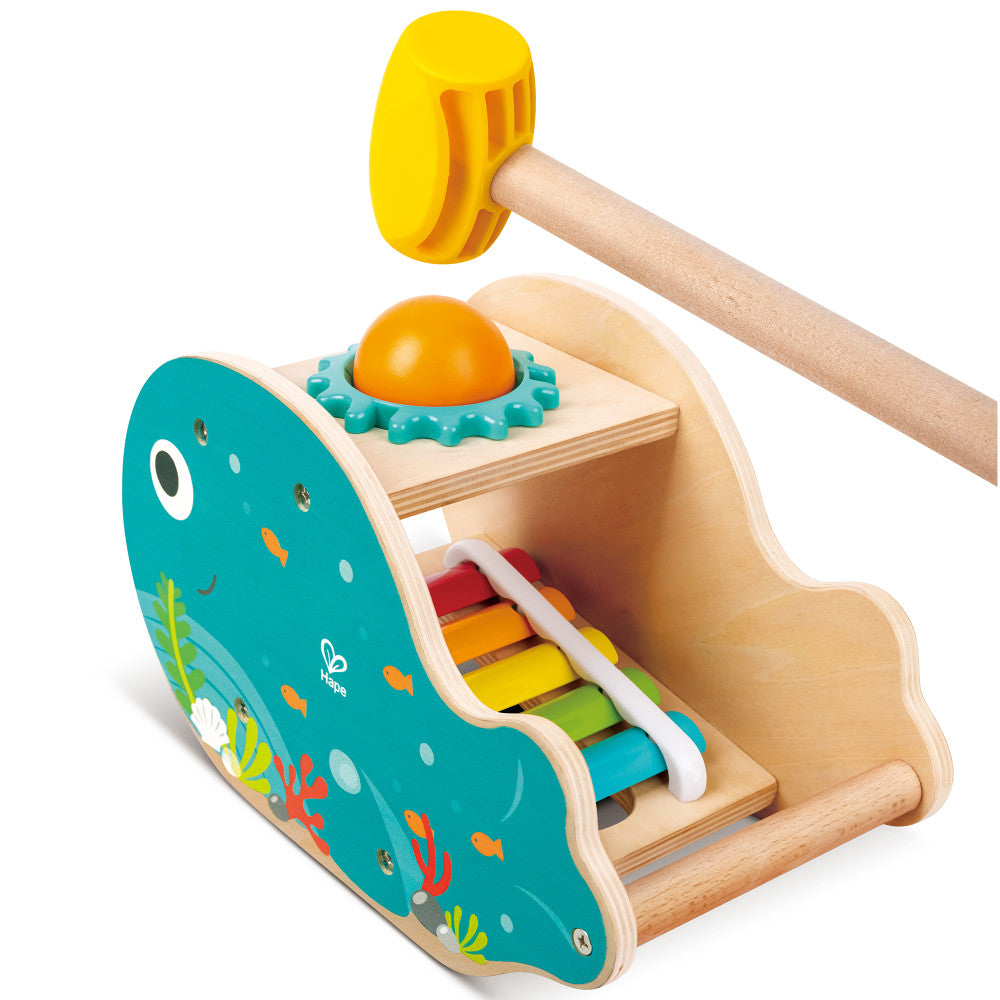 Hape: Musical Whale Tap Bench - Pound & Play Wooden Sound Toy