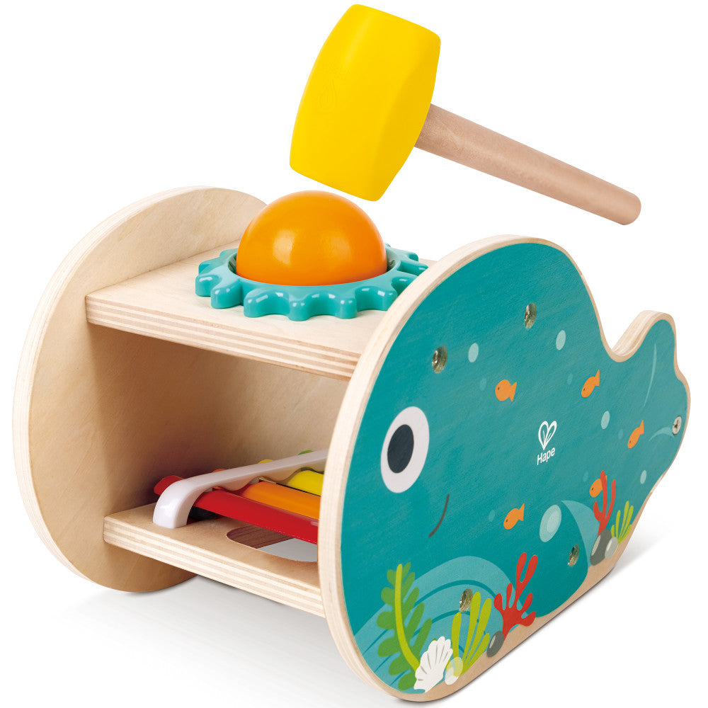 Hape: Musical Whale Tap Bench - Pound & Play Wooden Sound Toy