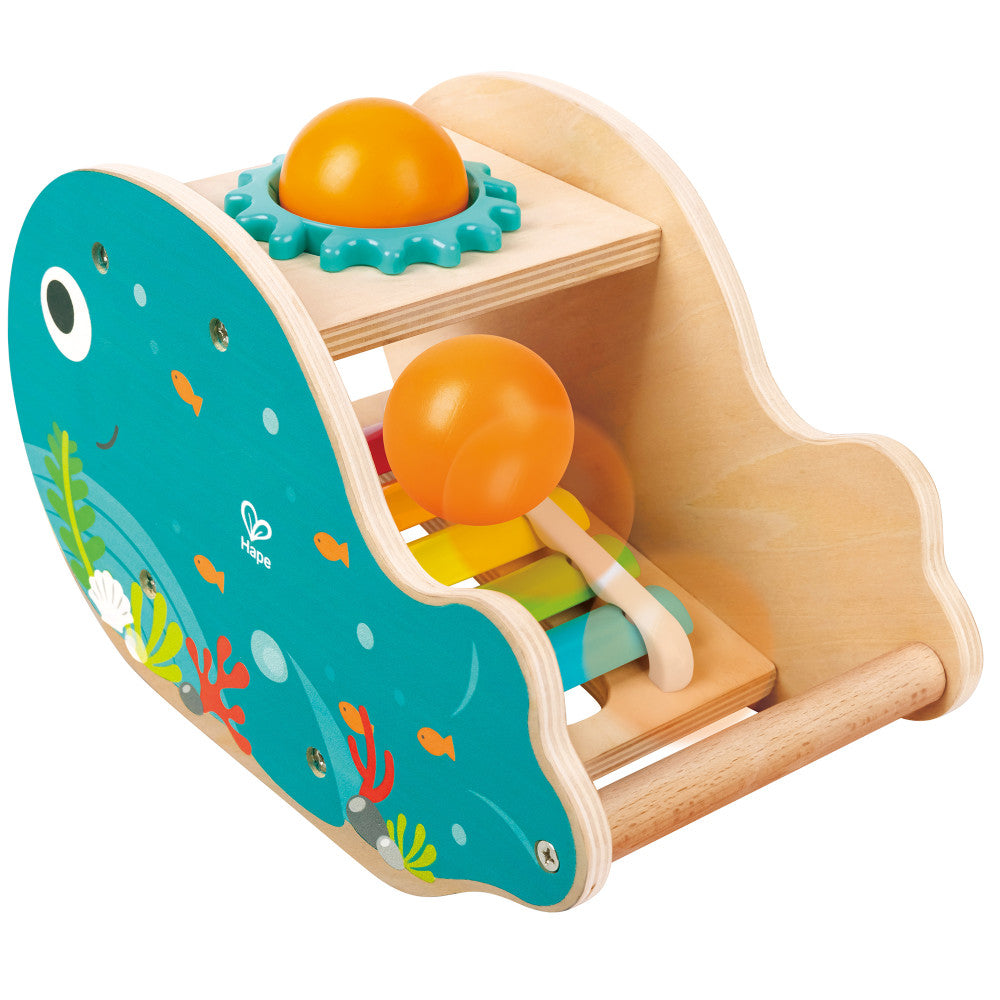 Hape: Musical Whale Tap Bench - Pound & Play Wooden Sound Toy