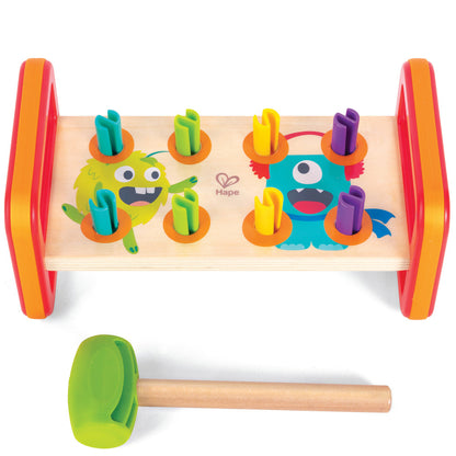 Hape: Monster Match 'n' Smash Hammer Bench - Wooden Toy