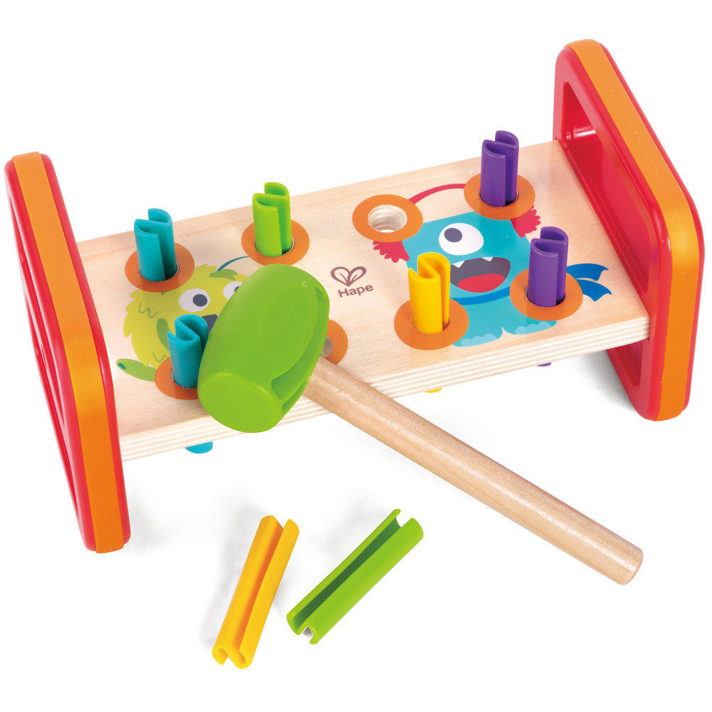 Hape: Monster Match 'n' Smash Hammer Bench - Wooden Toy