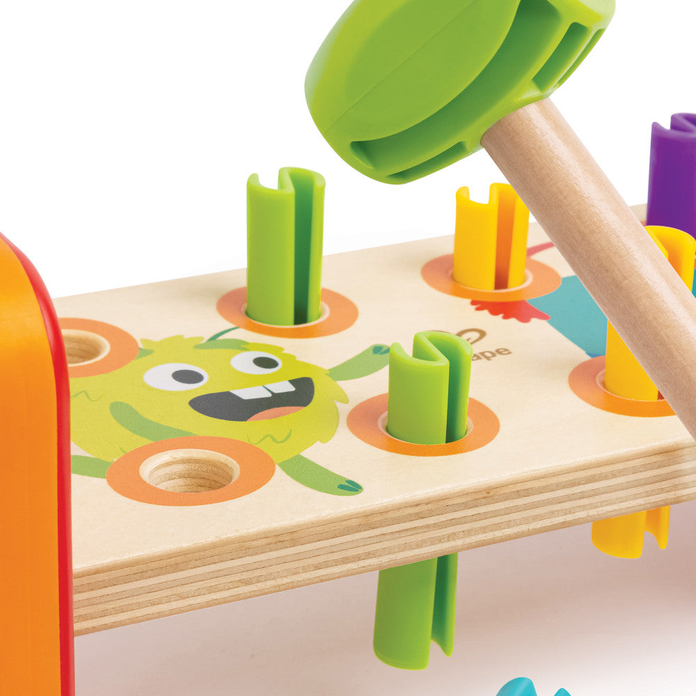 Hape: Monster Match 'n' Smash Hammer Bench - Wooden Toy