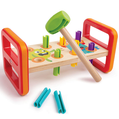 Hape: Monster Match 'n' Smash Hammer Bench - Wooden Toy