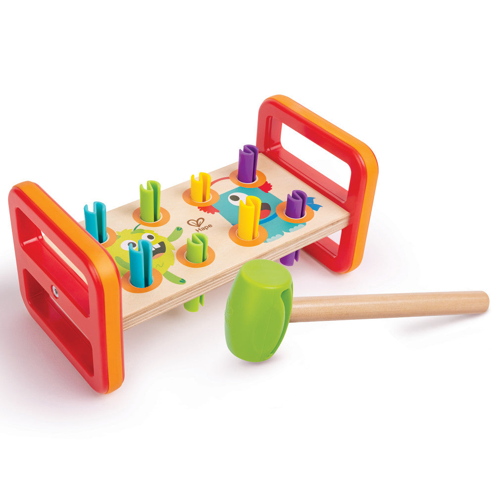 Hape: Monster Match 'n' Smash Hammer Bench - Wooden Toy