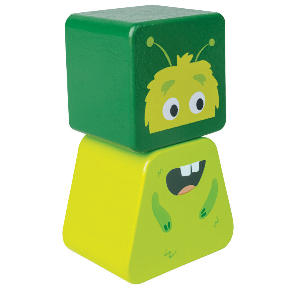 Hape: Building Block Monster Buddies - 3 Colorful Wooden Block Monster Characters