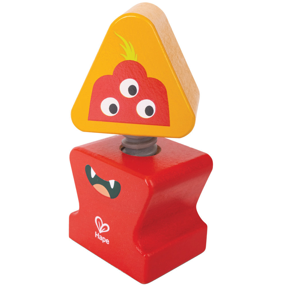 Hape: Building Block Monster Buddies - 3 Colorful Wooden Block Monster Characters