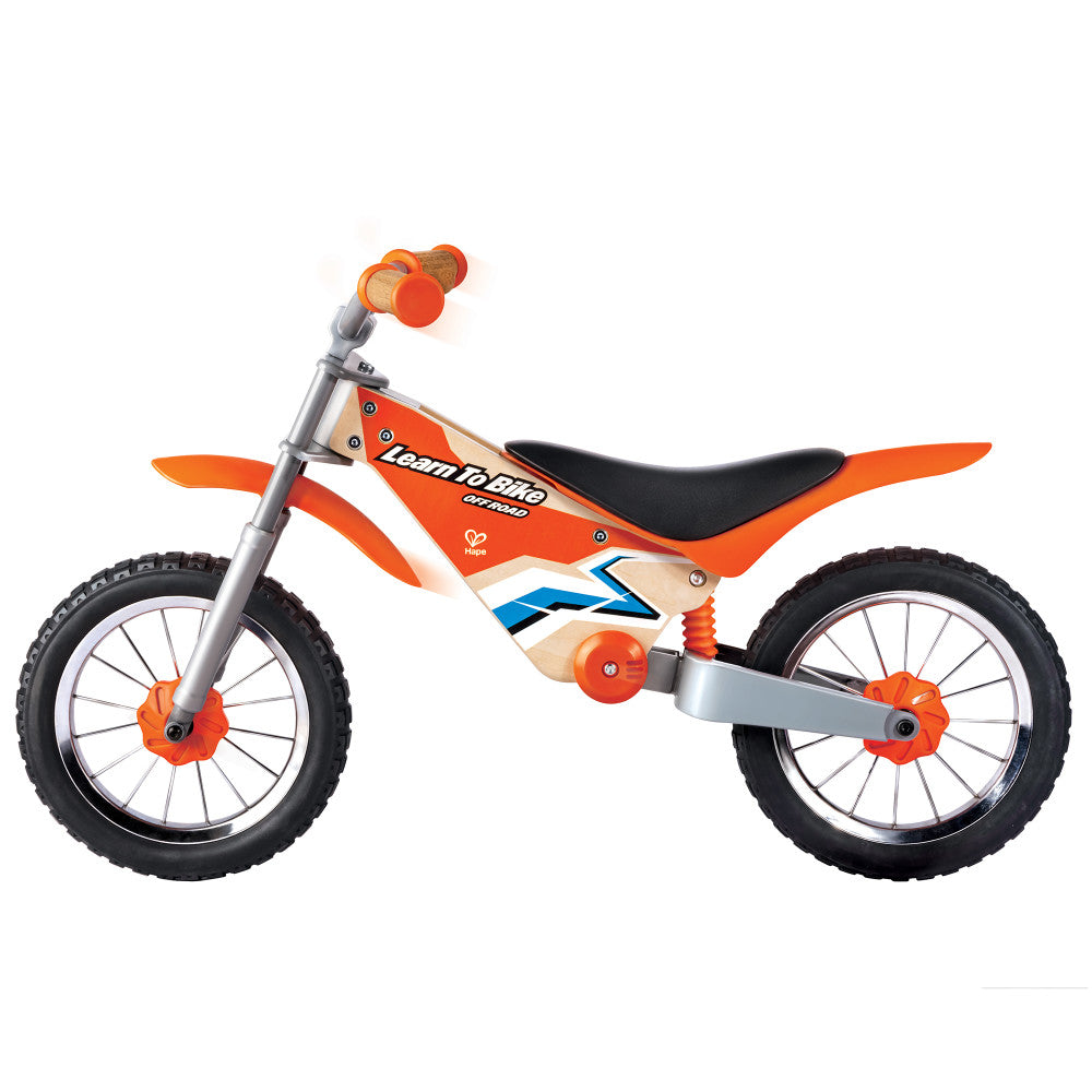 Hape: Off Road Balance Bike - Orange - 2 Wheeled, Learn To Ride